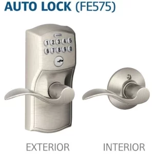 Schlage FE575 PLA 626 ELA Plymouth Keypad Entry With Auto-Lock And E-Lan Levers