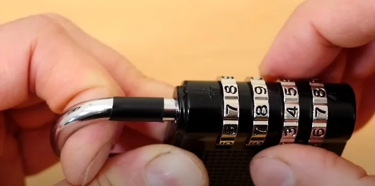Step 4: Enter the combination's third digit.
