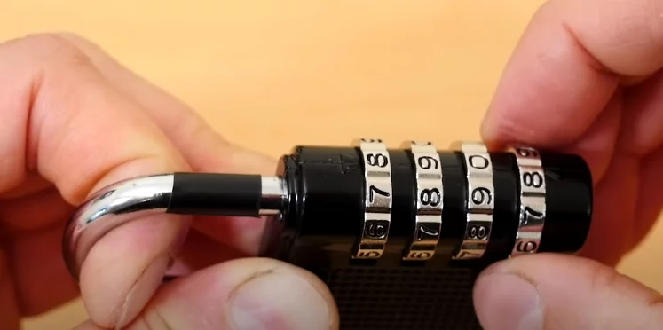 Step 5: Enter the combination's fourth digit.