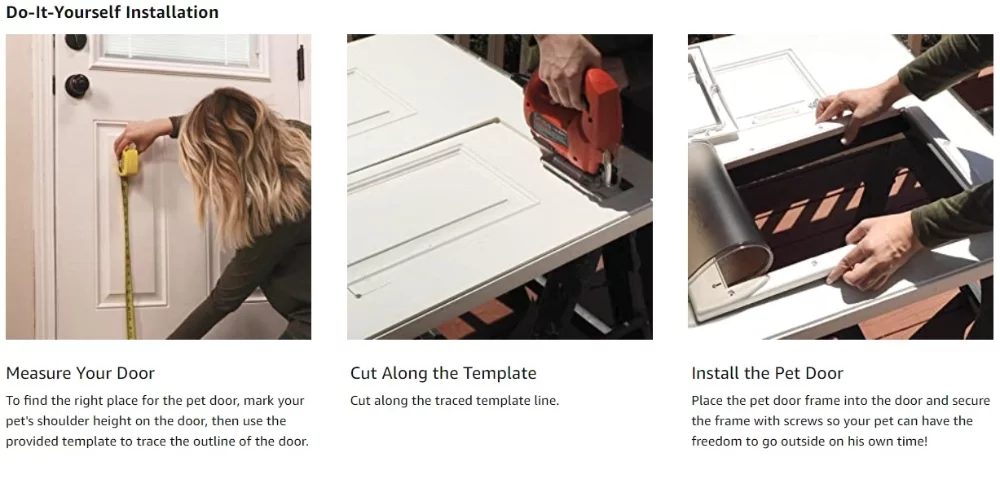 Installation for PetSafe Freedom Aluminum Dog Door or Cat Door