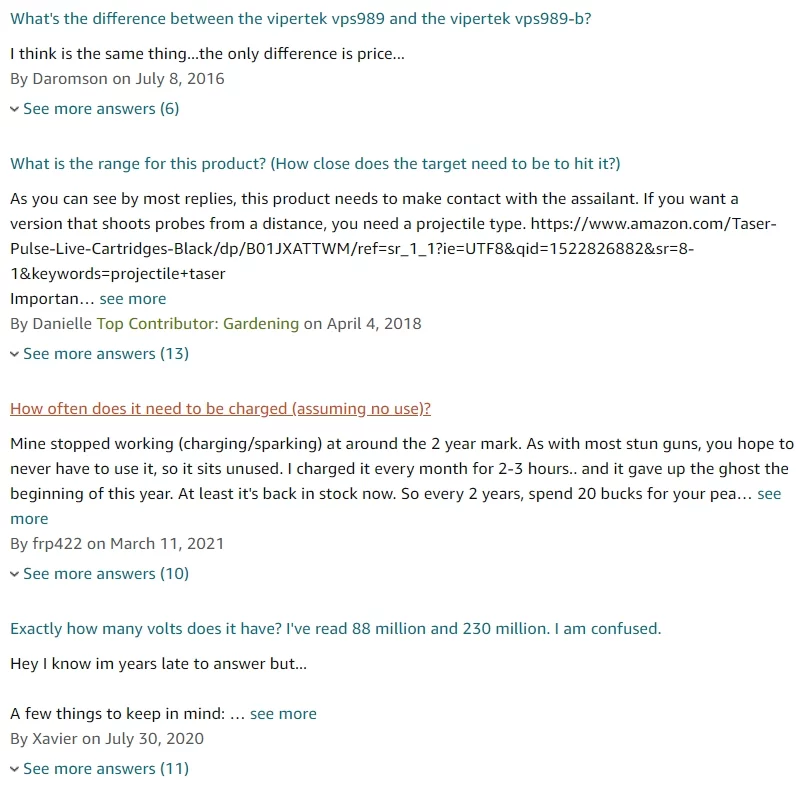 FAQs for VIPERTEK VTS-989 Heavy Duty Stun Gun