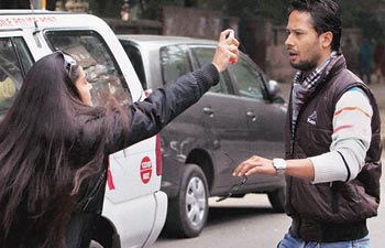 Women With Pepper Spray