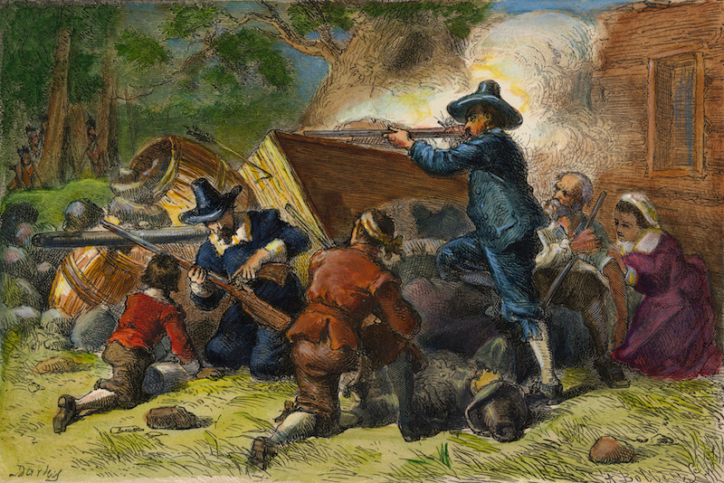 Settlers Fighting Native Americans